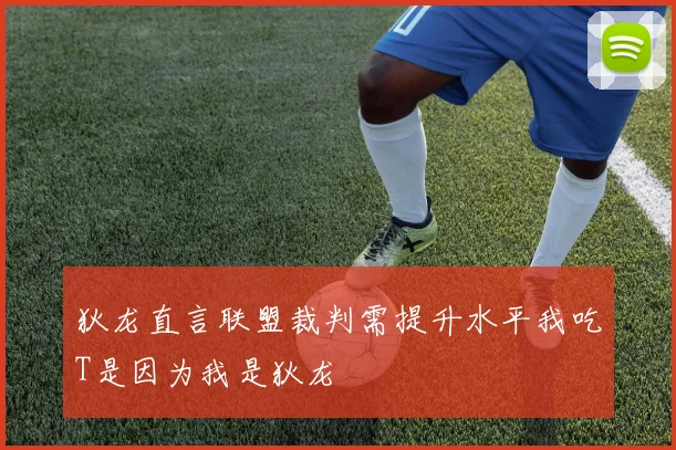 狄龙直言联盟裁判需提升水平我吃T是因为我是狄龙