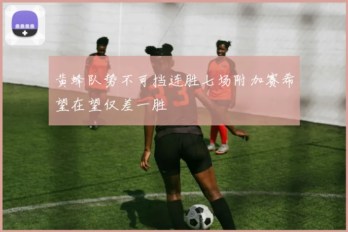 黄蜂队势不可挡连胜七场附加赛希望在望仅差一胜